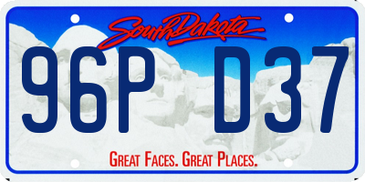 SD license plate 96PD37