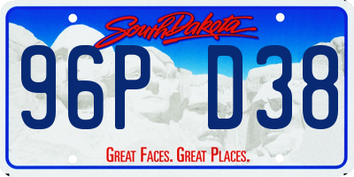 SD license plate 96PD38