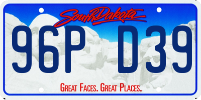SD license plate 96PD39