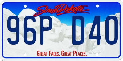 SD license plate 96PD40
