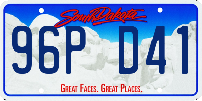 SD license plate 96PD41