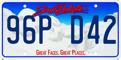 SD license plate 96PD42