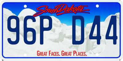 SD license plate 96PD44