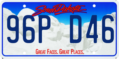 SD license plate 96PD46