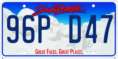 SD license plate 96PD47