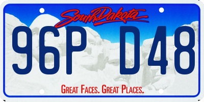 SD license plate 96PD48