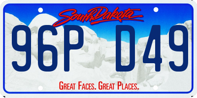 SD license plate 96PD49