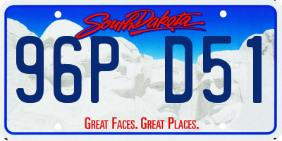 SD license plate 96PD51