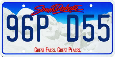 SD license plate 96PD55
