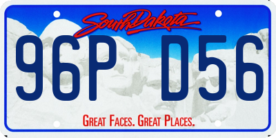 SD license plate 96PD56