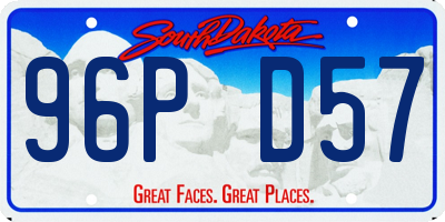 SD license plate 96PD57