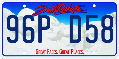 SD license plate 96PD58