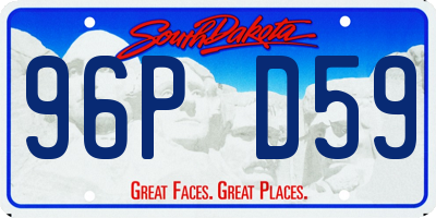 SD license plate 96PD59