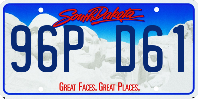 SD license plate 96PD61