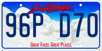 SD license plate 96PD70