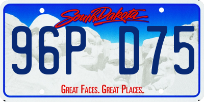 SD license plate 96PD75