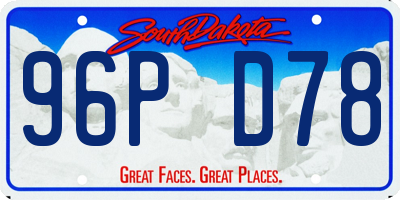 SD license plate 96PD78