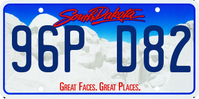 SD license plate 96PD82