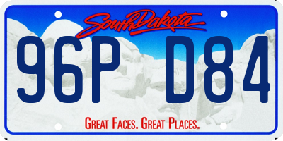 SD license plate 96PD84