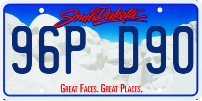 SD license plate 96PD90