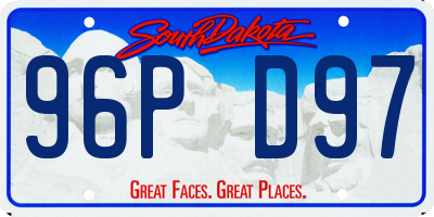 SD license plate 96PD97