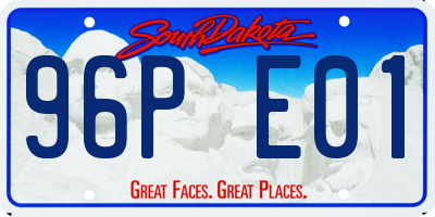 SD license plate 96PE01