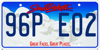 SD license plate 96PE02