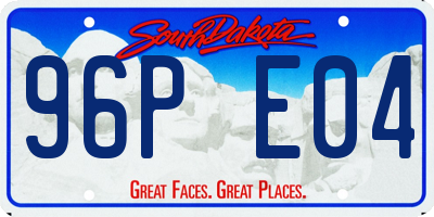 SD license plate 96PE04