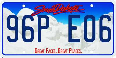 SD license plate 96PE06