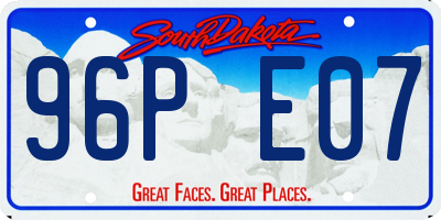 SD license plate 96PE07