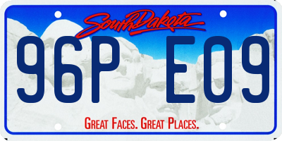 SD license plate 96PE09