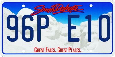 SD license plate 96PE10