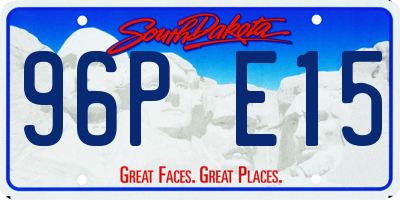 SD license plate 96PE15