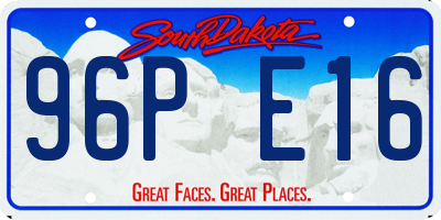 SD license plate 96PE16