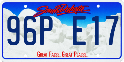 SD license plate 96PE17