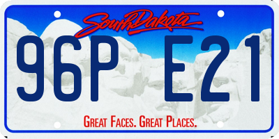 SD license plate 96PE21