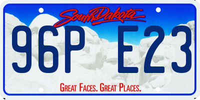 SD license plate 96PE23