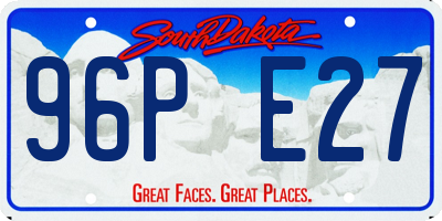 SD license plate 96PE27
