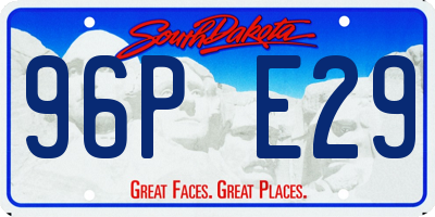 SD license plate 96PE29