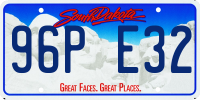 SD license plate 96PE32
