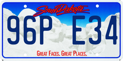 SD license plate 96PE34