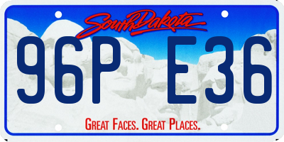 SD license plate 96PE36