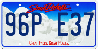 SD license plate 96PE37