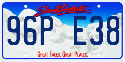 SD license plate 96PE38