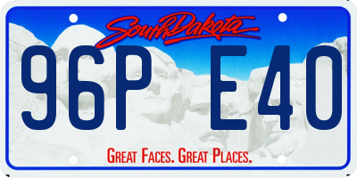SD license plate 96PE40