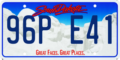 SD license plate 96PE41