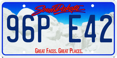 SD license plate 96PE42