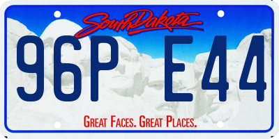 SD license plate 96PE44