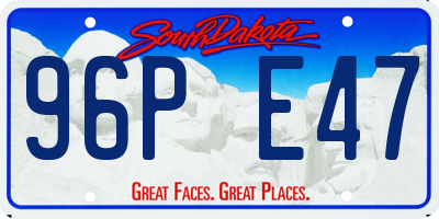 SD license plate 96PE47