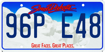 SD license plate 96PE48